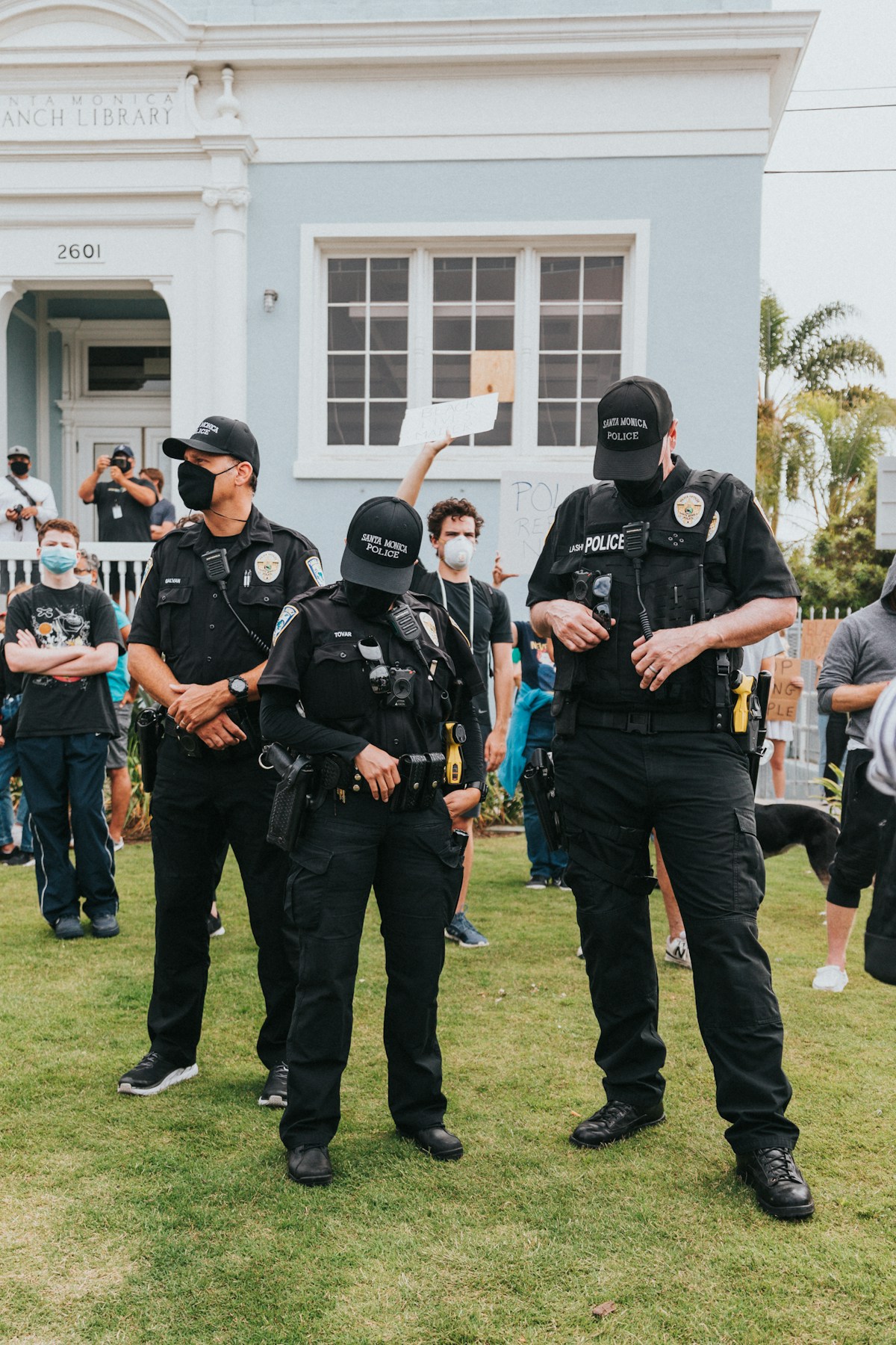 Security officers supporting a public gathering